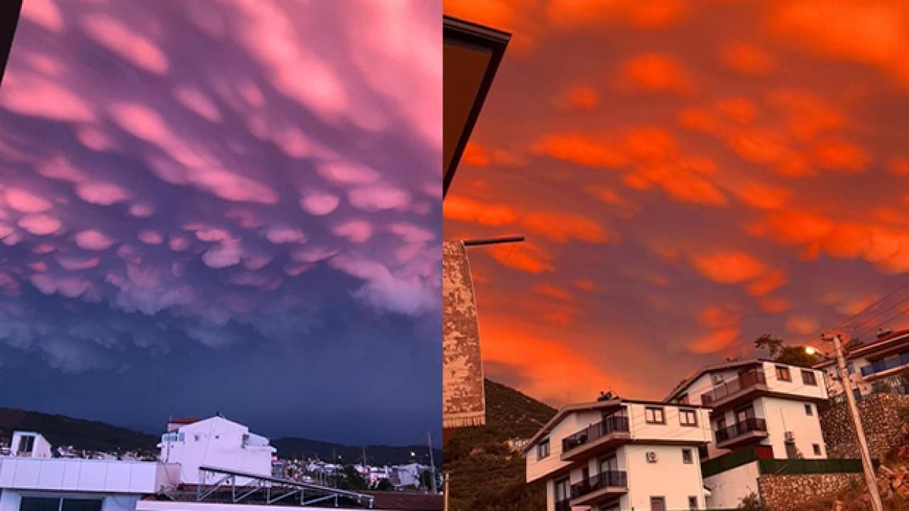 Bir ilde 'Mammatus bulutları' görüldü! Gören telefona sarıldı