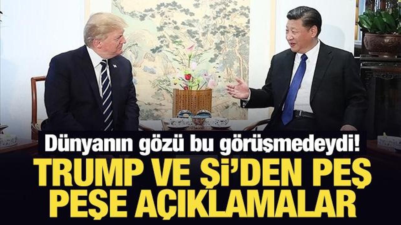 Dünyanın gözü bu görüşmedeydi! Trump ve Şi'den peş peşe açıklamalar