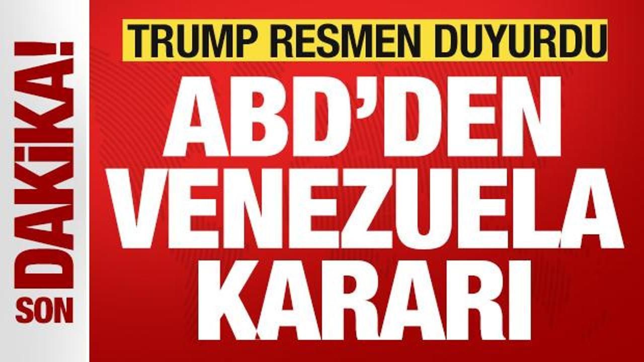 Trump resmen ilan etti! ABD'den son dakika Venezuela kararı!