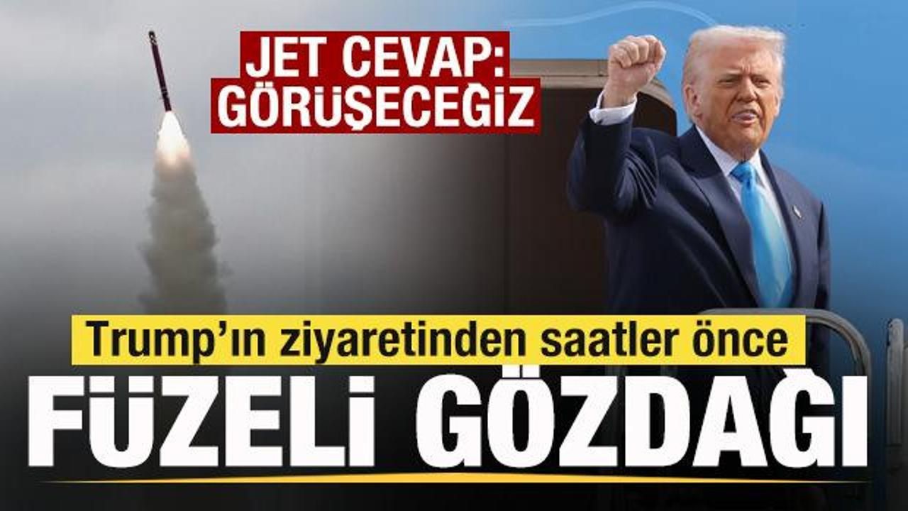Trump'ın ziyareti öncesi füzeli gözdağı! Jet cevap: Görüşeceğiz