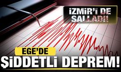 Ege Denizi'nde 5,2 büyüklüğünde şiddetli deprem! İzmir'i de salladı