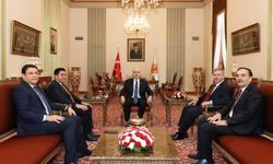 TBMM Başkanı Kurtulmuş, Yeni Yol Partisi Grup Başkanı Kaya'yı kabul etti