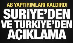 AB, Suriye'ye yaptırımları kaldırdı! Suriye ve Türkiye'den açıklama
