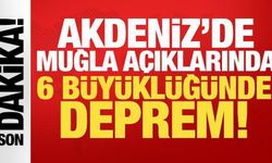Akdeniz'de 6 büyüklüğünde deprem