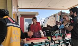 Bacağına korkuluk demiri saplandı! O halde hastaneye kaldırıldı