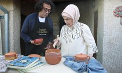 Emine Erdoğan, yoğurt mayaladı