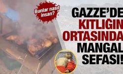 Gazze'ye kıtlık yaşatan İsrail askerleri enkazın ortasında mangal yaptı!