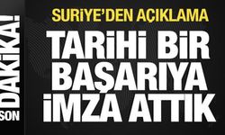 Suriye'den AB açıklaması: Tarihi bir başarı!