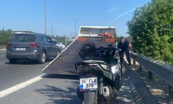 Ümraniye'de motosikletinin çarptığı belediye işçisi ağır yaralı