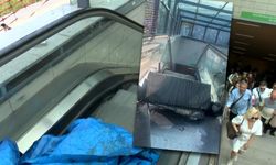 Ünalan metrosunda dehşet anları: Yürüyen merdiven kırıldı, çıkış felç oldu