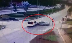 Amasya'da 2’si çocuk 5 kişinin yaralandığı kaza anı