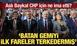 Aslı Baykal CHP için ne ima etti? "Batan gemiyi ilk fareler terkedermiş"