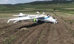 Bilecik'te eğitim uçağı zorunlu iniş yaptı! Kazada pilot yaralandı