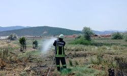 Çorum'da korkutan arazi yangını