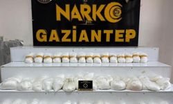 Gaziantep'te 58 kilo metamfetamin ele geçirildi