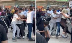 Ordu'da boşanan çiftin kavgası kamerada