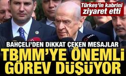 Son Dakika: Bahçeli, Türkeş'in kabrini ziyaret etti! Dikkat çeken yeni anayasa mesajı