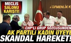 Belediye meclisinde CHP'li isimden AK Partili kadın üyeye skandal hareket! Ortalık karıştı
