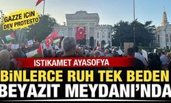 Beyazıt'tan Ayasofya Camii'ne 'Gazze'ye umut ışığı ol' yürüyüşü