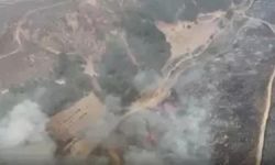 Çanakkale'de havadan çekilen korkunç görüntü: İşte yangının boyutu!