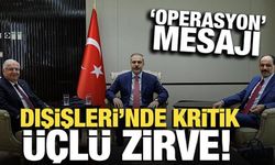 Dışişleri'nde kritik üçlü görüşme! Operasyon mesajı gibi kare