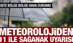 Meteorolojiden 11 ile sağanak yağış uyarısı