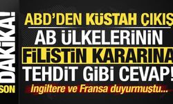 Son dakika: ABD'den küstah çıkış! AB ülkelerinin 'Filistin' kararına tehdit gibi ceva