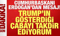 Cumhurbaşkanı Erdoğan'dan mesaj: Trump’ın gösterdiği çabayı ve liderliği takdir ediyorum