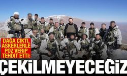 Dağa çıktı, askerlerle poz verip tehdit etti: Çekilmeyeceğiz