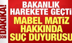 İçişleri Bakanlığı harekete geçti: Mabel Matiz hakkında suç duyurusu!