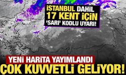 Yeni harita yayımlandı: İstanbul dahil 17 kent için 'sarı' kodlu uyarı!