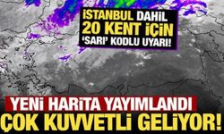 Yeni harita yayımlandı: İstanbul dahil 20 kent için 'sarı' kodlu uyarı!