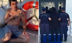 Yüzerek Yunan'a kaçarken yakalandı