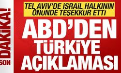 ABD'den son dakika Türkiye açıklaması! Tel Aviv'de kalabalığın önünde teşekkür etti