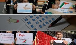 Bütün okullardan Filistin'e bin selam! Öğrencilerden duygulandıran 7 Ekim etkinlikleri