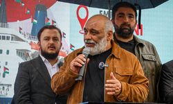 Eminönü'nde Gazze için özgürlük nöbeti
