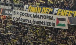 Fenerbahçe taraftarından Filistin için anlamlı pankart