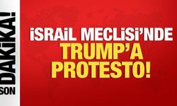 İsrail Meclisi'nde Trump'a protesto!