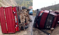 Kamyonet su kanalına devrildi: 5 yaralı