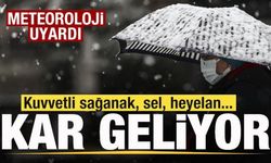 Meteorolojiden son dakika açıklaması! Kuvvetli sağanak ve kar geliyor