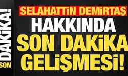 Selahattin Demirtaş ile ilgili son dakika gelişmesi!