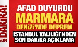 Son Dakika: Marmara Denizi'nde 5 büyüklüğünde deprem! İstanbul Valiliği'nden ilk açıklama