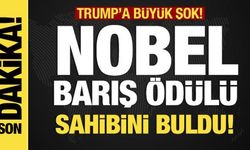 Son dakika...2025 Nobel Barış Ödülü sahibini buldu!