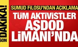 Sumud Filosu'ndan açıklama: Tüm aktivistler Aşdod Limanı'nda
