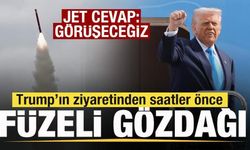 Trump'ın ziyareti öncesi füzeli gözdağı! Jet cevap: Görüşeceğiz