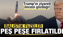 Trump'ın ziyareti öncesi gözdağı! Füzeler peş peşe fırlatıldı! Son dakika açıklaması