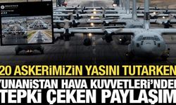 20 askerimizin yasını tutarken, Yunanistan Hava Kuvvetleri'nden tepki çeken paylaşım
