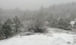 Balıkesir Sındırgı'da kar yağdı