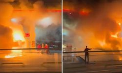 Çekmeköy'de araç benzinliğe daldı, facianın eşiğinden dönüldü