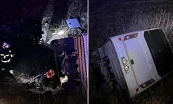 Madenci servisi uçuruma yuvarlandı: 15 yaralı